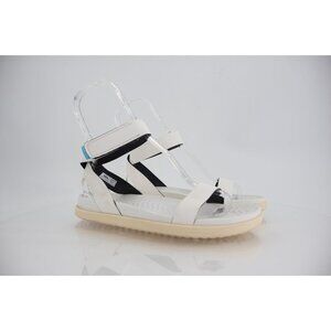 Native Juliet Shell Sandals Women's Size 10 White Platform Ankle Strap Flat